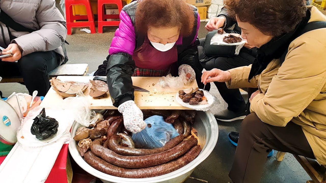 韩国奶奶香肠,圣代冰淇淋,手工香肠,大师级香肠,韩国街头食品!